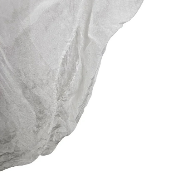 M for Bolide White Silk Blouse Tunic 3/4 Sleeve Scoop Neck Sequin Size Large - Picture 6 of 12